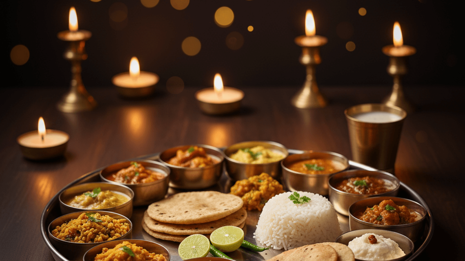 Maharashtrian thali feast